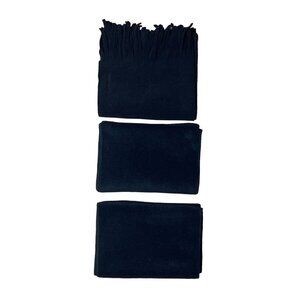3 Roundtree & Yorke, Old Navy Fleece Neck Scarves Black (set of 3)